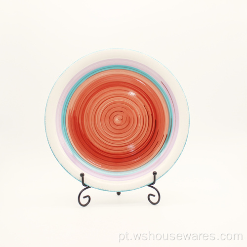 Design moderno pintura manual Esmalte colorido de jantar de cerâmica